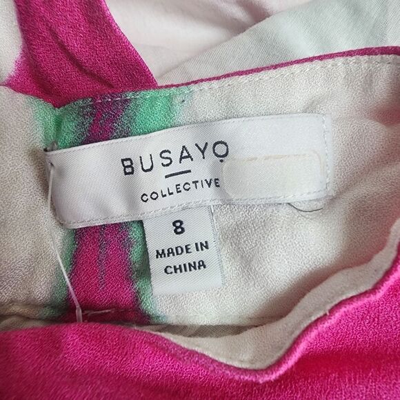 Busayo Collective Tie Dye Side Tie Neckline Dress With Pockets (8) - Picture 9 of 9